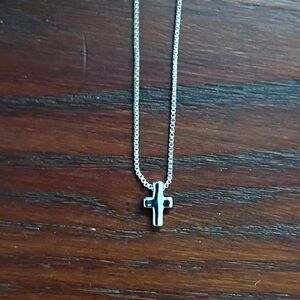 Silver Mini Cross Necklace